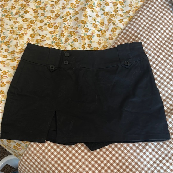 Tigermist Black Mini Skirt with Button Details - Picture 1 of 3